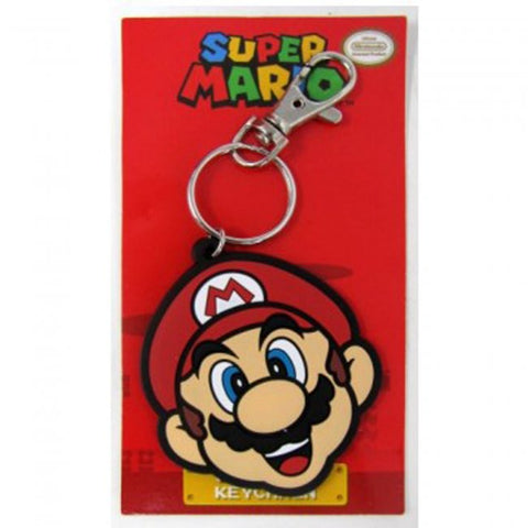 Pyramid America Super Mario Soft PVC Rubber Keychain - Mario (Head) - Officially Licensed