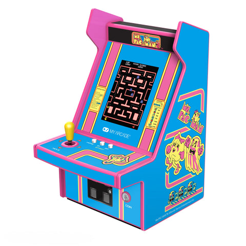 My Arcade Ms. Pac-Man Micro Player Pro: 6.75" Mini Arcade Machine, Fully playable Video Game Collectible