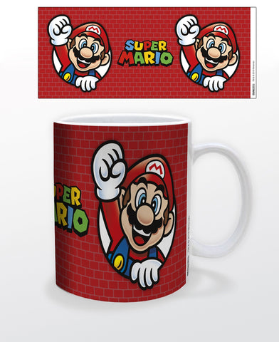 Pyramid America Super Mario Bricks Mug - 11 oz. Unique Ceramic Cup for Coffee, Cocoa & Tea Drinkers - Chip Resistant & Printed Both Sides