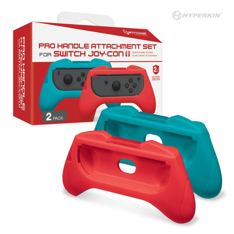 Hyperkin Pro Handle Attachment Set for Nintendo Switch Joy-Con (Blue/ Red) (2-Pack)