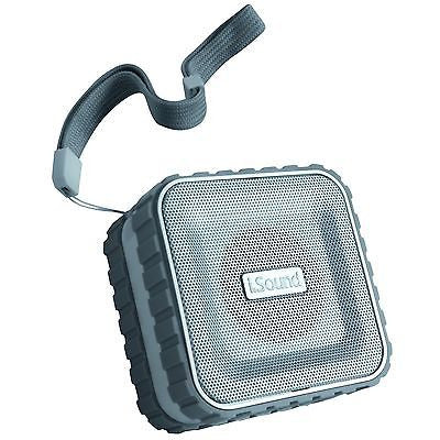 iSound DuraWaves Rugged Water-Resistant Rechargeable Bluetooth Speaker- White