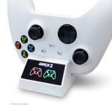 Hyperkin Armor3 Dual Controller Charger with 2x Rechargeable Battery Station for Xbox Series X/Xbox One (White, Black)