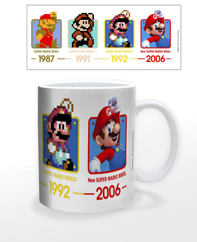 Pyramid America Super Mario Dates Mug - 11 oz. Unique Ceramic Cup for Coffee, Cocoa & Tea Drinkers - Chip Resistant & Printed Both Sides