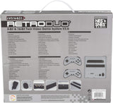 RetroDuo Nintendo NES & SNES 2in1 Twin Video Game Console System - Silver/Black