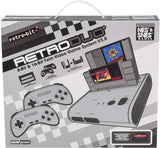 RetroDuo Nintendo NES & SNES 2in1 Twin Video Game Console System - Silver/Black