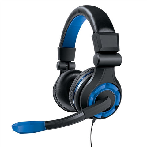 dreamGEAR GRX-340 Advanced Wired Gaming Headset for Xbox One & PS4 - Black/Blue