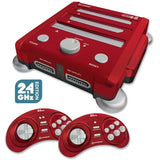 RetroN 3 NES, SNES, Sega Genesis Video Game Console 2.4 GHz Edition - Red