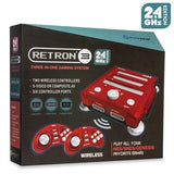 RetroN 3 NES, SNES, Sega Genesis Video Game Console 2.4 GHz Edition - Red