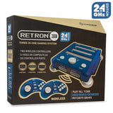 RetroN 3 NES, SNES, Sega Genesis Video Game Console 2.4 GHz Edition - Blue