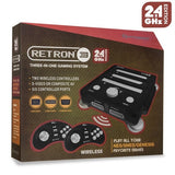 RetroN 3 NES, SNES, Sega Genesis Video Game Console 2.4 GHz Edition - Black