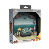 Pixel Frames Capcom Street Car Boat Scene 9x9 inches Shadow Box Art - Officially Licensed
