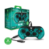 Hyperkin X91 Ice Wired Controller for Xbox Series X | S/Xbox One/Windows 10/11 Officially Licensed By Xbox - Aqua Green