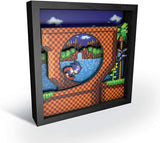 Pixel Frames Sonic The Hedgehog Loop Scene 9x9 Shadow Box Art - Officially Licensed