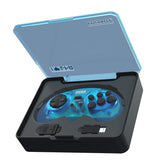 Retro-Bit Sega Genesis 2.4 GHz Wireless Controller 8-Button Arcade Pad for Sega Genesis Original/Mini, Nintendo Switch, PC, Mac - Clear Blue