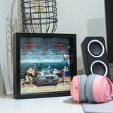 Pixel Frames Capcom Street Car Boat Scene 9x9 inches Shadow Box Art - Officially Licensed