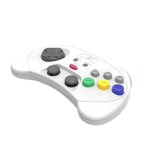 Retro-Bit SEGA Saturn® 2.4GHz Wireless Pro Controller for Sega Saturn, Sega Genesis Mini, Switch, PC, Mac - Includes 2 Receivers - White