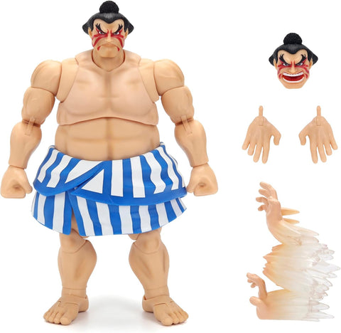 Jada Toys Street Fighter II E. Honda Action Figure 1:12 Deluxe Scale Toys  6" Tall
