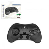 Retro-Bit SEGA Saturn® 2.4GHz Wireless Pro Controller for Sega Saturn, Sega Genesis Mini, Switch, PC, Mac - Includes 2 Receivers - Black