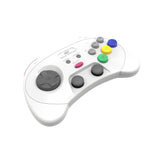 Retro-Bit SEGA Saturn® 2.4GHz Wireless Pro Controller for Sega Saturn, Sega Genesis Mini, Switch, PC, Mac - Includes 2 Receivers - White