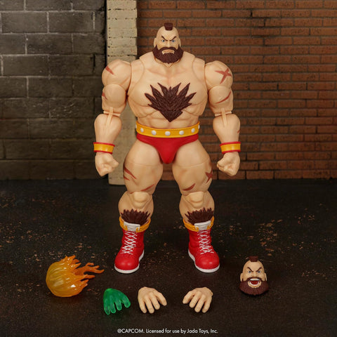 Jada Street Fighter II Zangief Figure 1:12 Deluxe Scale Toys 6" Tall