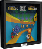 Pixel Frames Sonic The Hedgehog 2: Special Stage 9x9 3D Shadow Box Art - Officially Licensed by Sega