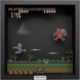 Pixel Frames Ghost N' Goblins: The Red Arremer 3D 9x9 inches Shadow Box Art - Officially Licensed by Capcom