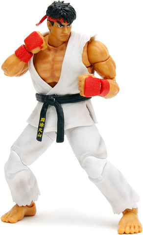 Jada Toys Street Fighter II 6" Ryu Action Figure, Toys for Kids and Adults Officially Licensed by Capcom