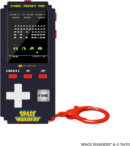 My Arcade Space Invaders Pixel Pocket Pro : Officially Licensed Space Invaders Video Game, Portable Keychain Arcade
