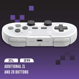 Retro-Bit Legacy 16 Wireless 2.4GHz Controller for SNES, Switch, PC, MacOS, RetroPie, Raspberry Pi and Other USB Devices - Classic Gray