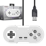 Retro-Bit Legacy 16 Wired USB Controller for Switch, PC, MacOS, RetroPie, Raspberry Pi (Black, Gray)