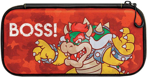 PDP Official Nintendo Switch Camo Super Mario Bros Bowser Slim Travel Case