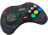 Retro-Bit Official Sega Saturn Bluetooth Controller 8-Button Arcade Pad for Nintendo Switch, PC, Mac, Steam - Slate Grey