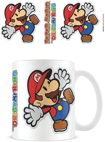Pyramid America - Super Mario - Sticker 11 oz. Mug - Unique Ceramic Cup for Coffee, Cocoa & Tea Drinkers - Chip Resistant & Printed Both Sides