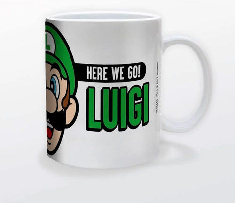 Pyramid America - Super Mario - Here We Go Luigi 11 oz. Mug - Unique Ceramic Cup for Coffee, Cocoa & Tea Drinkers - Chip Resistant & Printed Both Sides