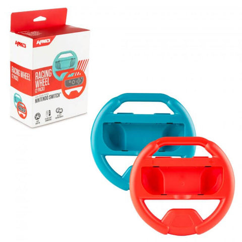KMD Joy-Con Racing Wheel Dual Pack (Blue/Red) for Nintendo Switch