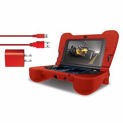 dreamGEAR New Nintendo 3DS XL Comfort Grip Case - Power Play Kit - Red
