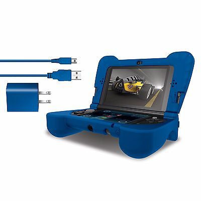dreamGEAR New Nintendo 3DS XL Comfort Grip Case - Power Play Kit - Blue
