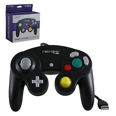 Retro-Link Nintendo GameCube Wired USB Controller for PC / Mac - Black