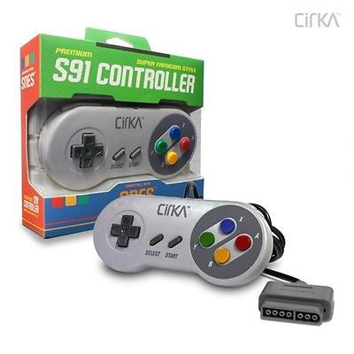 CirKa S91 Super Nintendo SNES Wired Controller for SNES - Super Famicom Style