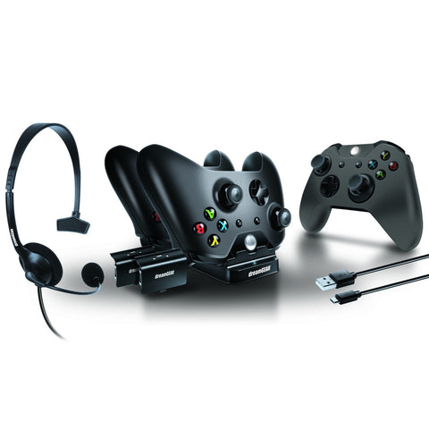 dreamGEAR Player's Kit for Xbox One - Headset/Charging Dock/USB Charge Cable/Silicone Controller Cover/Battery Packs