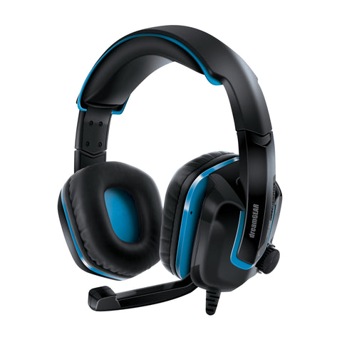 dreamGEAR GRX-440 Wired High Performance Headset for Xbox One/PS4/Nintendo Switch - Blue/Black