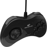 Retro-Bit Official Sega Saturn Controller Pad for Sega Saturn - Original Port - Black