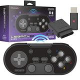 Retro-Bit Legacy 16 Wireless 2.4GHz Controller for SNES, Switch, PC, MacOS, RetroPie, Raspberry Pi and Other USB Devices - Black Onyx