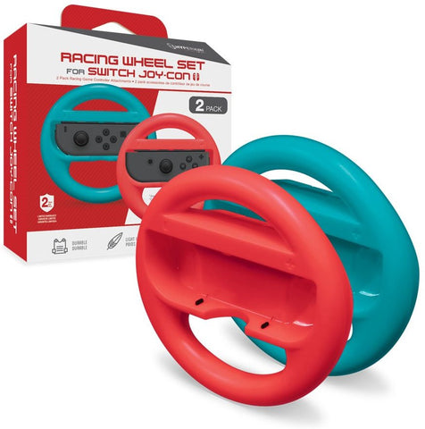 Hyperkin Racing Wheel Set for Nintendo Switch Joy-Con (Blue/ Red) (2-Pack)