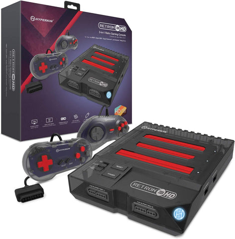 Hyperkin RetroN 3 HD 3-in-1 Retro Gaming Console for NES, SNES, Super Famicom, and Genesis/Mega Drive - Space Black