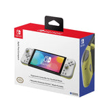 HORI Split Pad Compact Ergonomic Controller for Handheld Mode (Light Gray & Yellow) for Nintendo Switch and Switch OLED - Officially Licensed by Nintendo