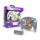 TTXTech GC Wireless Wavedash 2.4GHZ Controller for Nintendo GameCube and Wii/Wii U - Silver