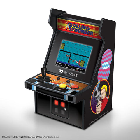 My Arcade Rolling Thunder Micro Player - 6.75 Inch Mini Retro Arcade Machine Cabinet - Licensed Collectible