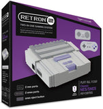 RetroN 2 2in1 Super Nintnedo SNES & NES Retro Video Game Twin Console - Grey