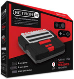 RetroN 2 2in1 Super Nintnedo SNES & NES Retro Video Game Twin Console - Black